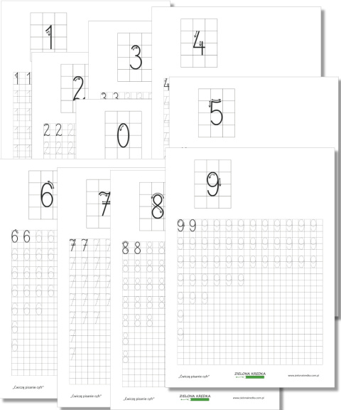 Ćwiczę pisanie cyfr_kratka powiększona