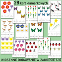 Łamigłówki klamerkowe_dodawanie w zakresie 1-10 (wiosna