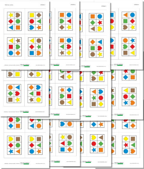 Układanka_kolorowe kształty. 6 kolorów