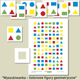 Wyszukiwanka - kolorowe figury geometryczne