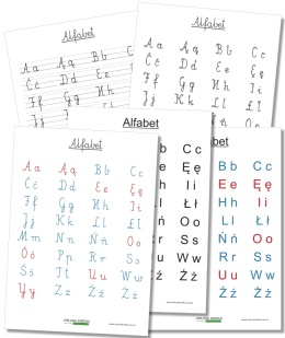 Polski alfabet – litery pisane i drukowane, edukacyjny PDF do druku dla dzieci
