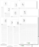 Karty pracy do druku Ćwiczę pisanie cyfr 0–9 pisanie po śladzie