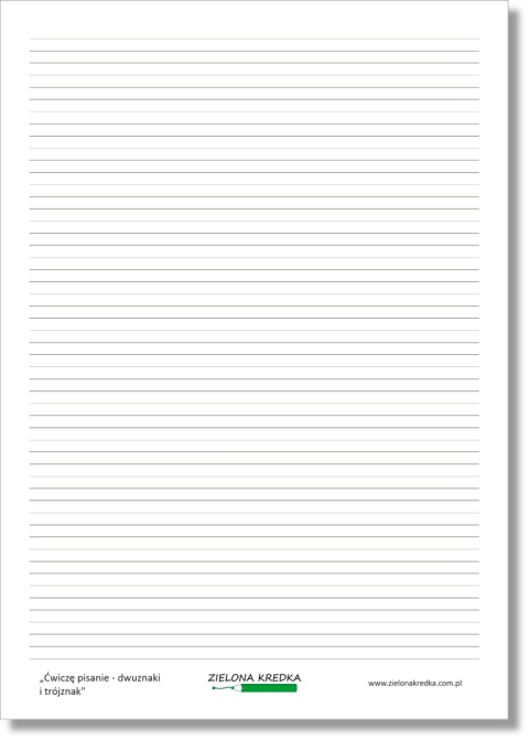 Pusta liniatura zeszytowa do nauki pisania