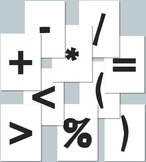 Znaki matematyczne w czcionce AdLib