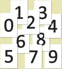 Cyfry 0–9 w czcionce Calibri