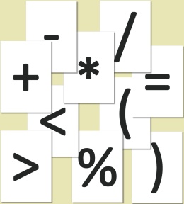 Znaki matematyczne w czcionce Calibri