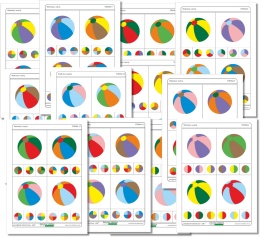 Podgląd wszystkich stron PDF z kartami klamerkowymi z piłkami do wycięcia