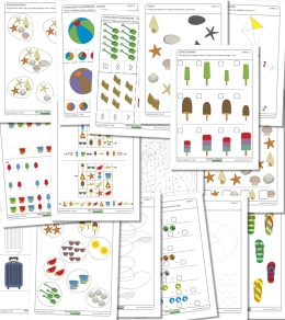 Letnie karty pracy do druku dla dzieci w wieku 4–5 lat – zadania edukacyjne na wakacje