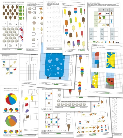 Letnie karty pracy dla dzieci 5–6 lat – zadania do druku na wakacje