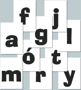 Małe litery alfabetu polskiego w czcionce AdLib – przykładowe 10 liter