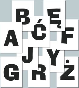 Wielkie litery alfabetu polskiego w czcionce AdLib – przykładowe 10 liter