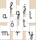 Małe litery alfabetu polskiego w czcionce Pismo szkolne – przykładowe 10 liter