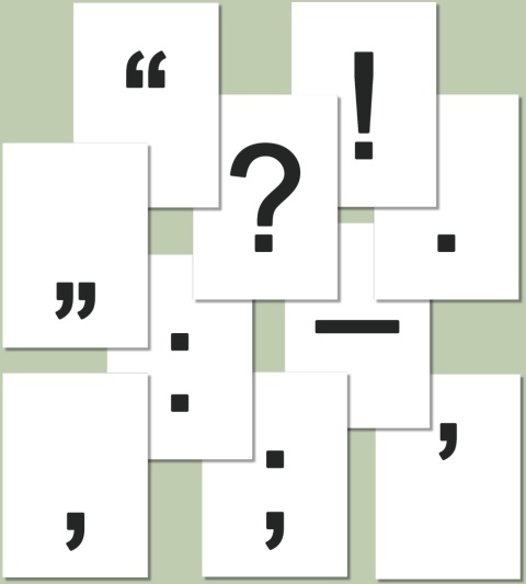 Znaki interpunkcyjne do druku – Arial, czarne znaki ? ! , . ; : „ ” ' –, PDF