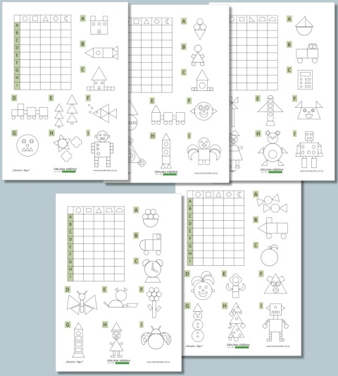 Obrazki z figur – zestaw kart pracy PDF do druku