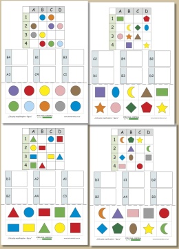 Karty pracy do druku z zestawu Odczytaj współrzędne – figury