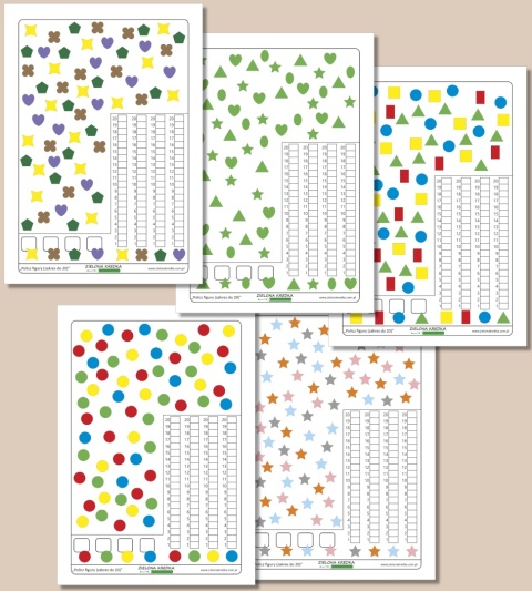 Karty pracy PDF – rozpoznawanie figur geometrycznych i liczenie do 20 dla dzieci w wieku przedszkolnym