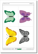 Puzzle dwuelementowe – motyle, podgląd strony 2 zestawu PDF do druku