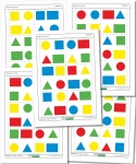 Zestaw 5 stron z kartami do odwzorowywania figur – 30 układów do ułożenia