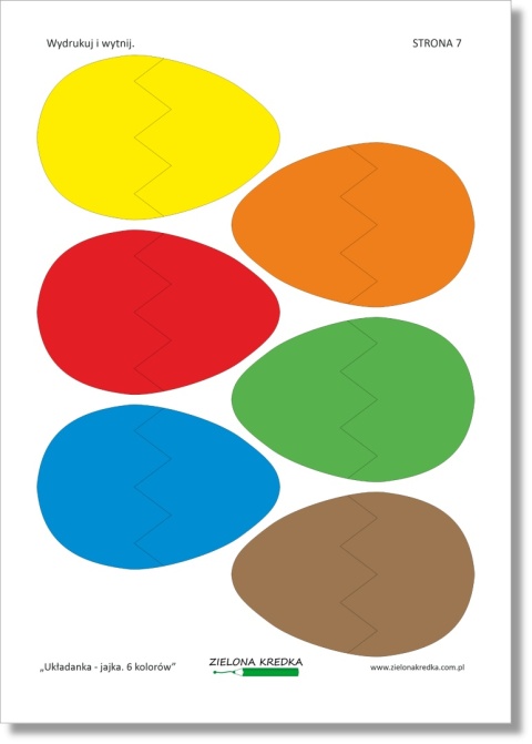 Kolorowe elementy do wycięcia, do samodzielnego przygotowania zabawy