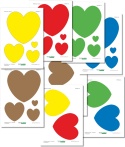 Układanka serca – 5 kolorów, 5 wielkości