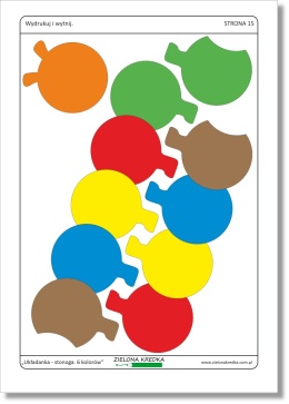 Kolorowe elementy stonogi do wycięcia – części układanki edukacyjnej dla dzieci