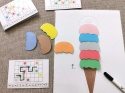 Wydrukowany zestaw Zakodowane lody – układanka podczas zabawy
