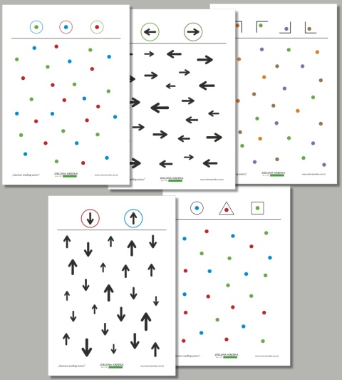 Zaznacz według wzoru – edukacyjne karty pracy PDF do druku